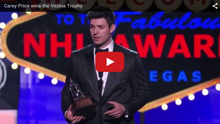 Carey Price NHL Awards 2015, speech