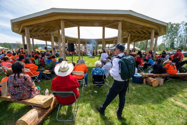 June 30, 2021
Lower Post, BC

British Columbia, Yukon, Canada, the Kaska Nation, and Indigenous peoples from across the north came together to witness the ceremonial demolition of the Lower Post Residential School.
